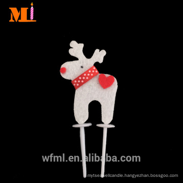 Direct Manufacturer Deer Shape Non-woven Christmas Cake Decorations Topper For Sale